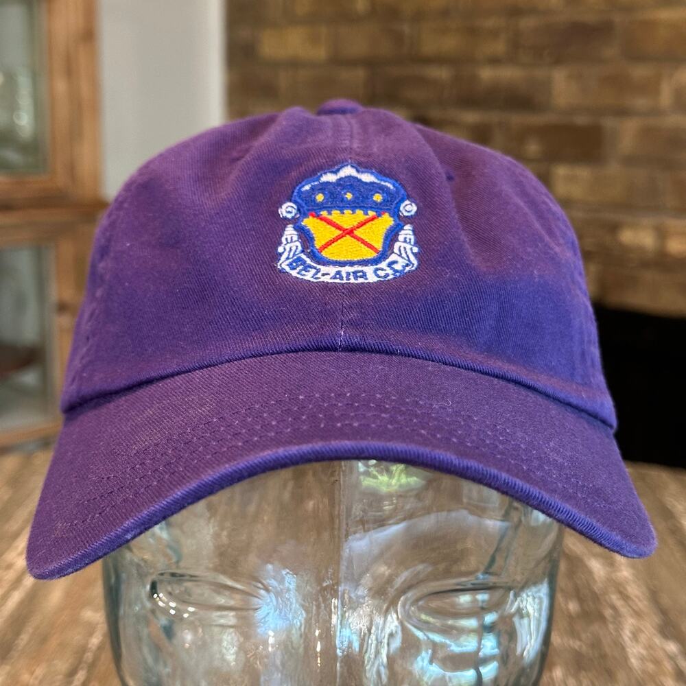 Bel-Air Country Club Adjustable Hook & Loop Strapback Hat Cap Purple Golf Men’s